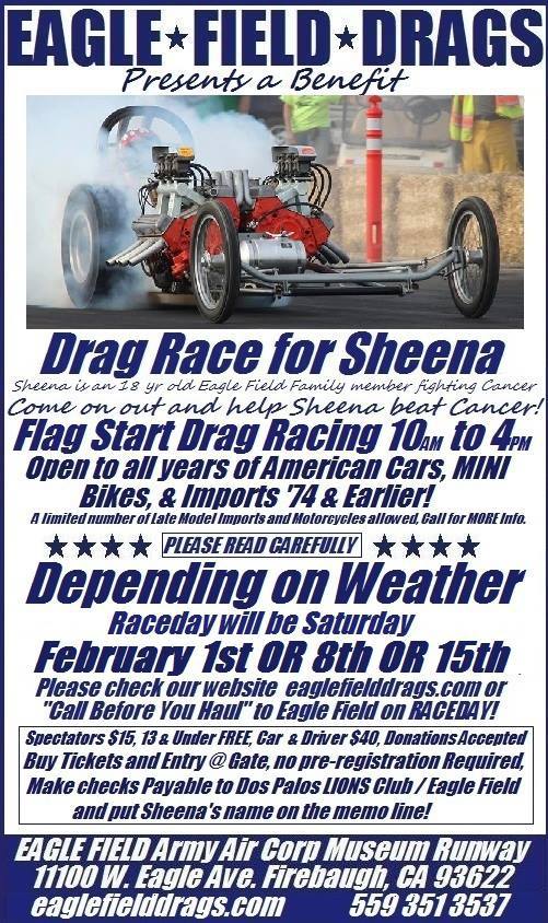 Strange Engineering web blog link to an image bulletin for the drag race for Sheena