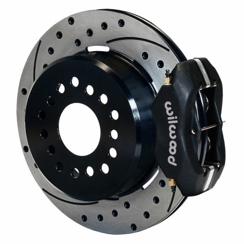 B2708WC-Wilwood 12.190" Street Brake Kit  With Black Calipers - Fits Late Big Ford Housing Ends