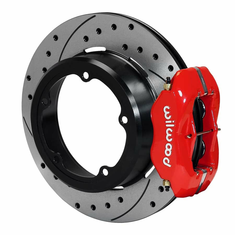 B2711WCR-Strange / Wilwood Pro Touring Brake Kit  With 12.19" Rotors & Red Four Piston Calipers