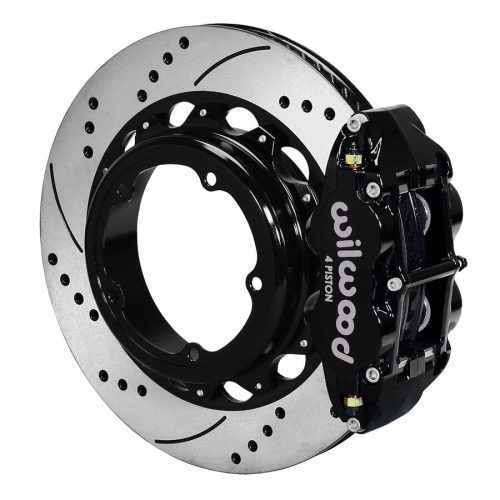 B2714WC-Strange / Wilwood Pro Touring Brake Kit  With 14" Rotors & Black Four Piston Calipers