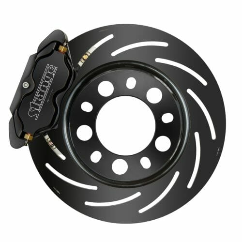 Strange Pro Series Rear Brake Kit | For 1993-2002 Toyota Supra | 1 Pc Rotors, 4 Piston Calipers & DTC-30 Semi Metallic Pads