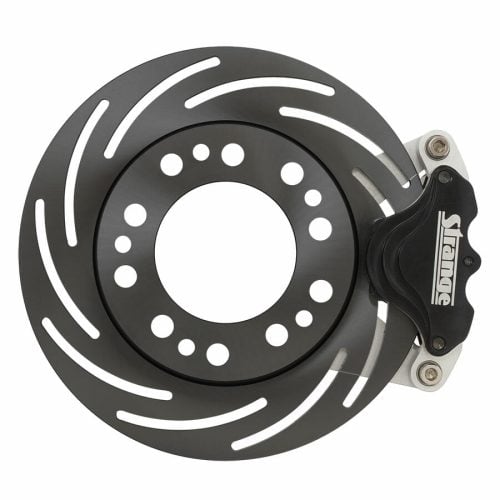 B4593WC2-Pro Series Spindle Mount Brake Kit  For Strange Altered Ultra Struts with Forged or Billet Wheels  Single Piston Calipers & Two Piece Slotted Rotors