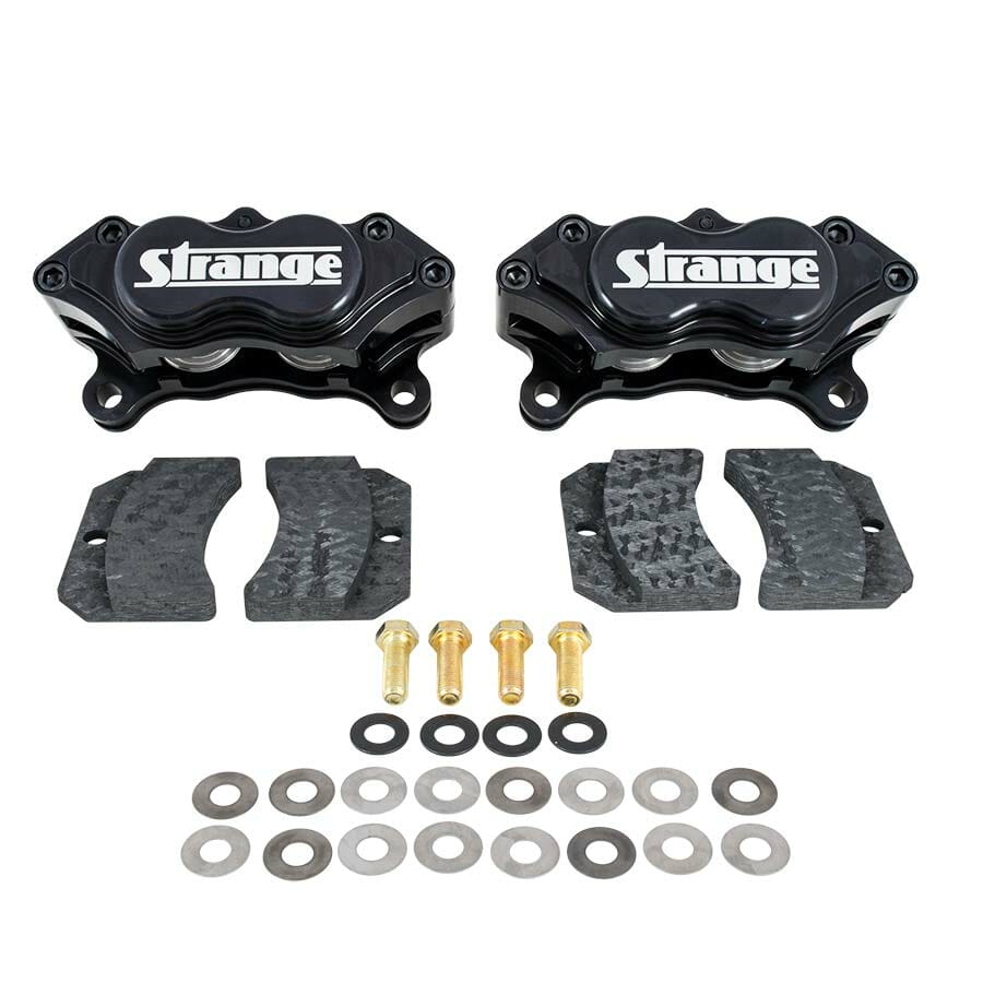 B5045-Pro Carbon Caliper Kit  With Carbon Brake Pads & Mounting Bolts  For Floater Kits, Pro Mod Housings, & Many Live Axles