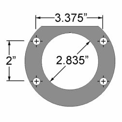Small Ford Axle Bearing Includes Retainer Plate - Each 2.834 x 1.562