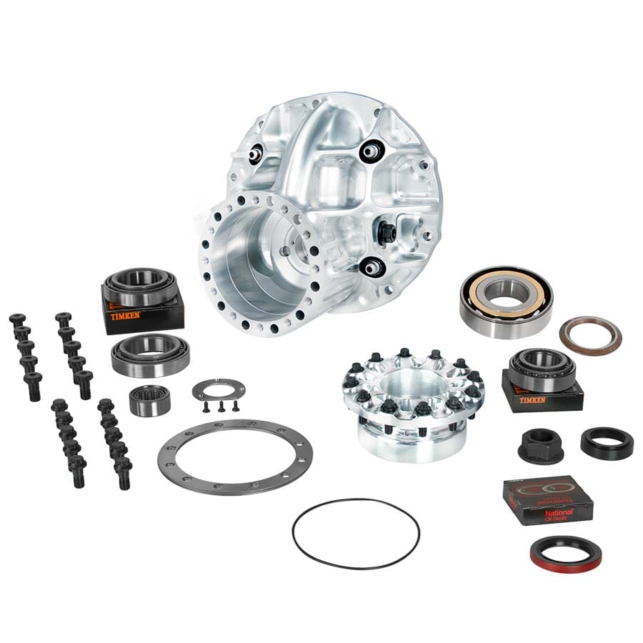 3.812" Billet Case and Support Package | With Taper / Ball Bearing Pinion Support | For 10" Development 35 Spline Pro Gears