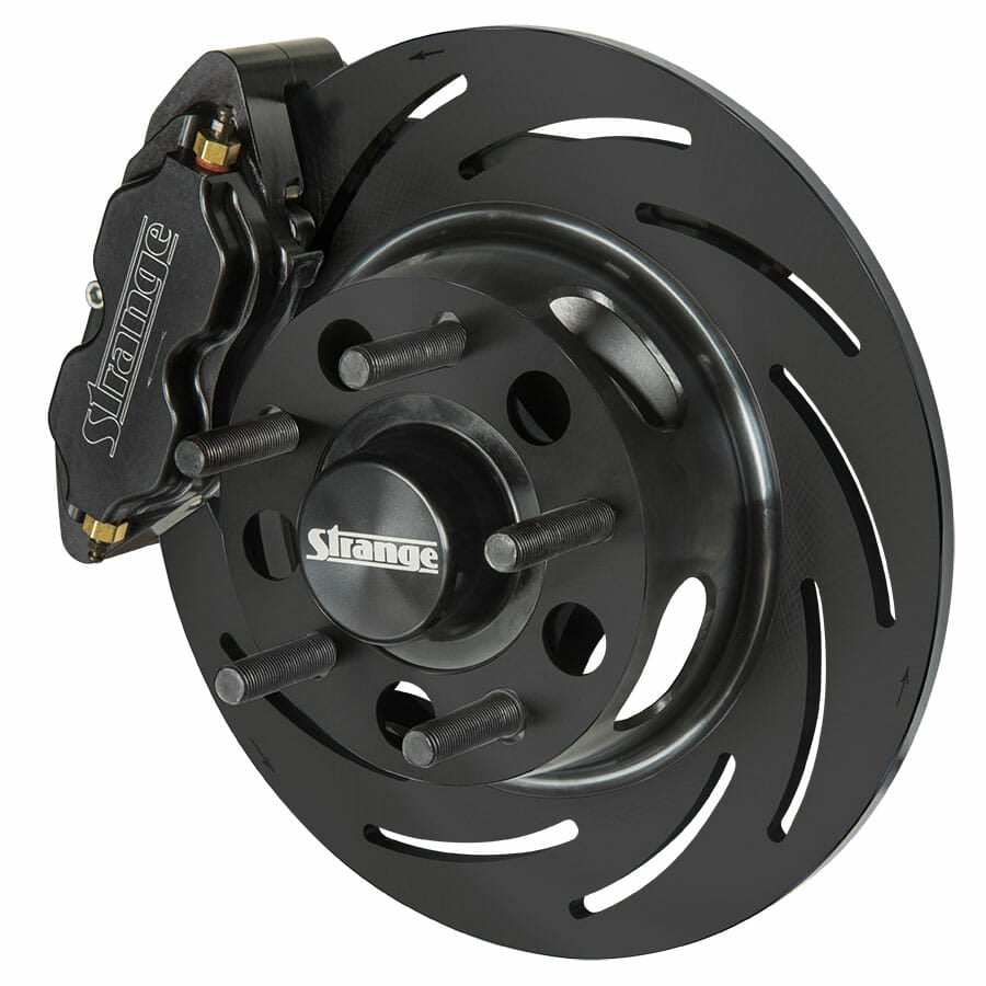 B4146WC-Strange Pro Series Front Brake Kit  1994-2004 Ford Mustang  4 Piston Calipers & One Piece Slotted Rotors