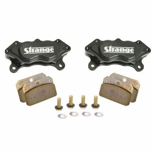 B1955-Pro Series 4 Piston Billet Caliper Kit  With Hard Metallic Brake Pads & Mounting Hardware