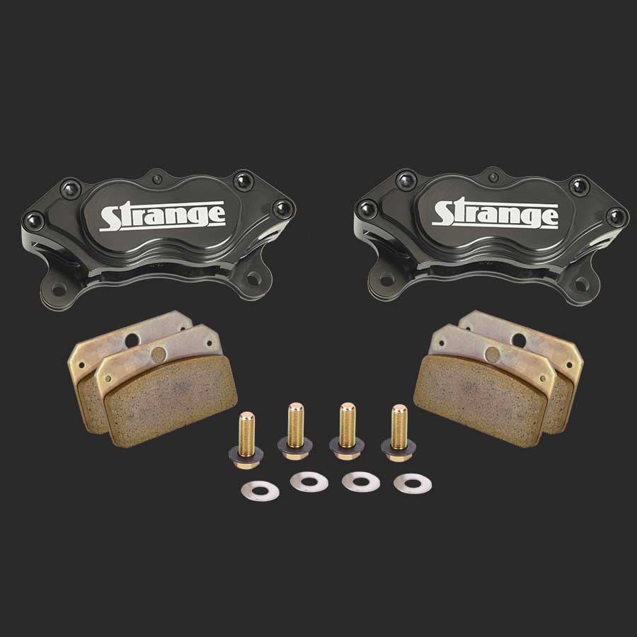 Pro Series 4 Piston Billet Caliper Kit With Hard Metallic Brake Pads