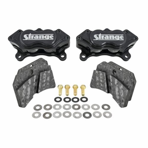 B5046-Pro Carbon Caliper Kit  With Slotted Carbon Brake Pads  For Strange 2 Piece Pro Stock Axles