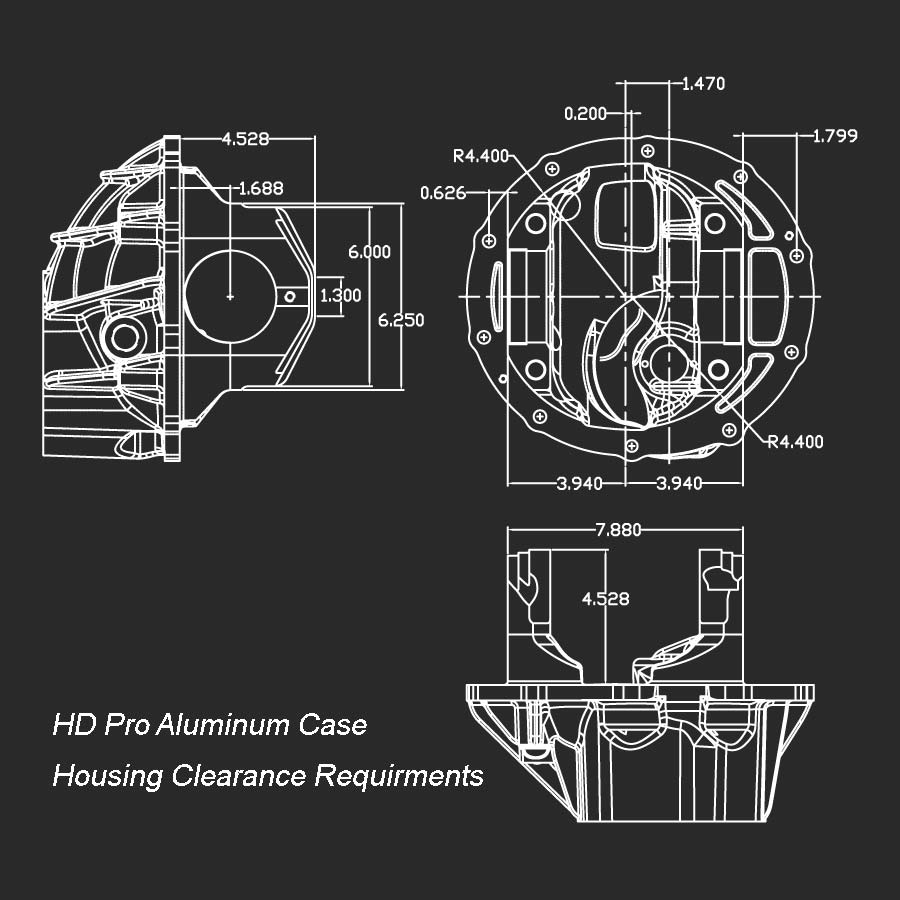 PRF192-HD Pro Aluminum Case Assembly  Aluminum Support with HD 40 Spline Lightweight Spool  28 Spline Pro Gear & Chrome Moly Yoke 1