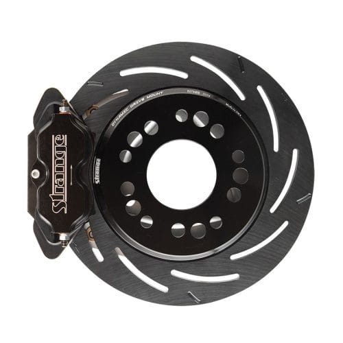 Strange Pro II Rear Brake Kit  | '97-'13 Corvette & '10-'15 Camaro | 2 Pc Rotors, 4 Piston Calipers & DTC-30 Semi Metallic Pads