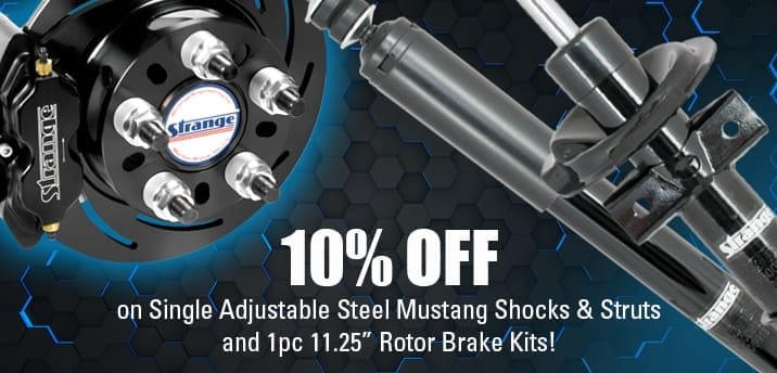 10% Off on Single Adjustable Steel Mustang Shocks & Struts