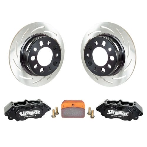 Pro II Stainless Steel Dynamic Drive Mount Completion Kit | For Strange P1020 Axle Package | Pro Series 2S Rotors, 4 Piston Billet Evolution 4 Calipers | & DRM-35 Metallic Pads