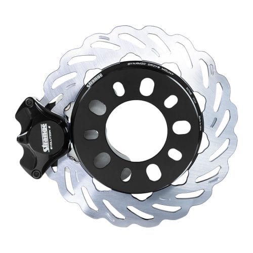 Strange Evolution 2 Dynamic Drive Mount Front Brake Kit | 1998-2002 Camaro & Firebird - Reuses OEM Hubs | Evolution S Rotors, 2 Piston Billet Evolution 2 Calipers | With DTC-30 Semi Metallic Pads